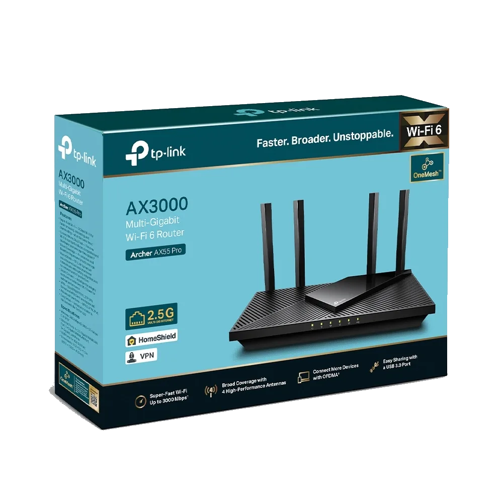 راوتر TP-Link Archer AX55 Pro AX3000 Wi-Fi 6 Router — صورة 3