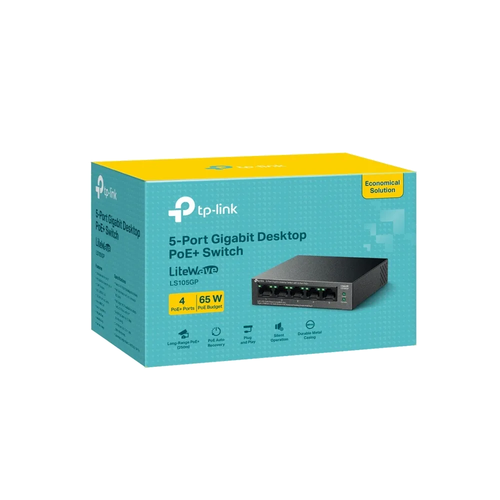 سويتش شبكة TP-Link LS105GP 5-Port Gigabit Switch — صورة 3