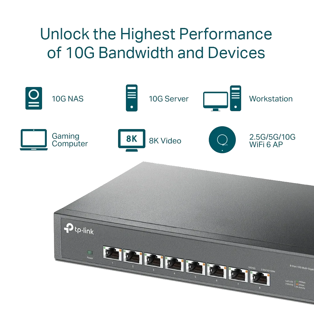 سويتش شبكة TP-Link TL-SX1008 8-Port Switch — صورة 3