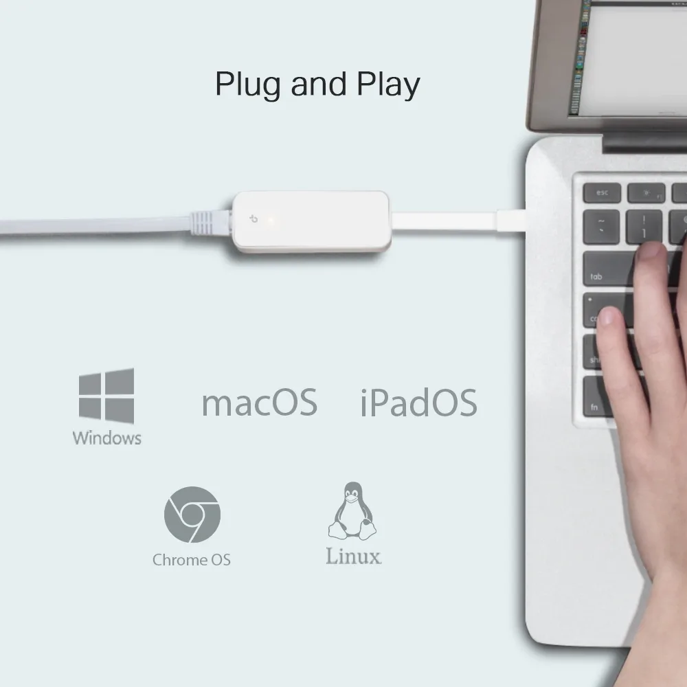 محوّل شبكة TP-Link UE300C Gigabit USB-C — صورة 4