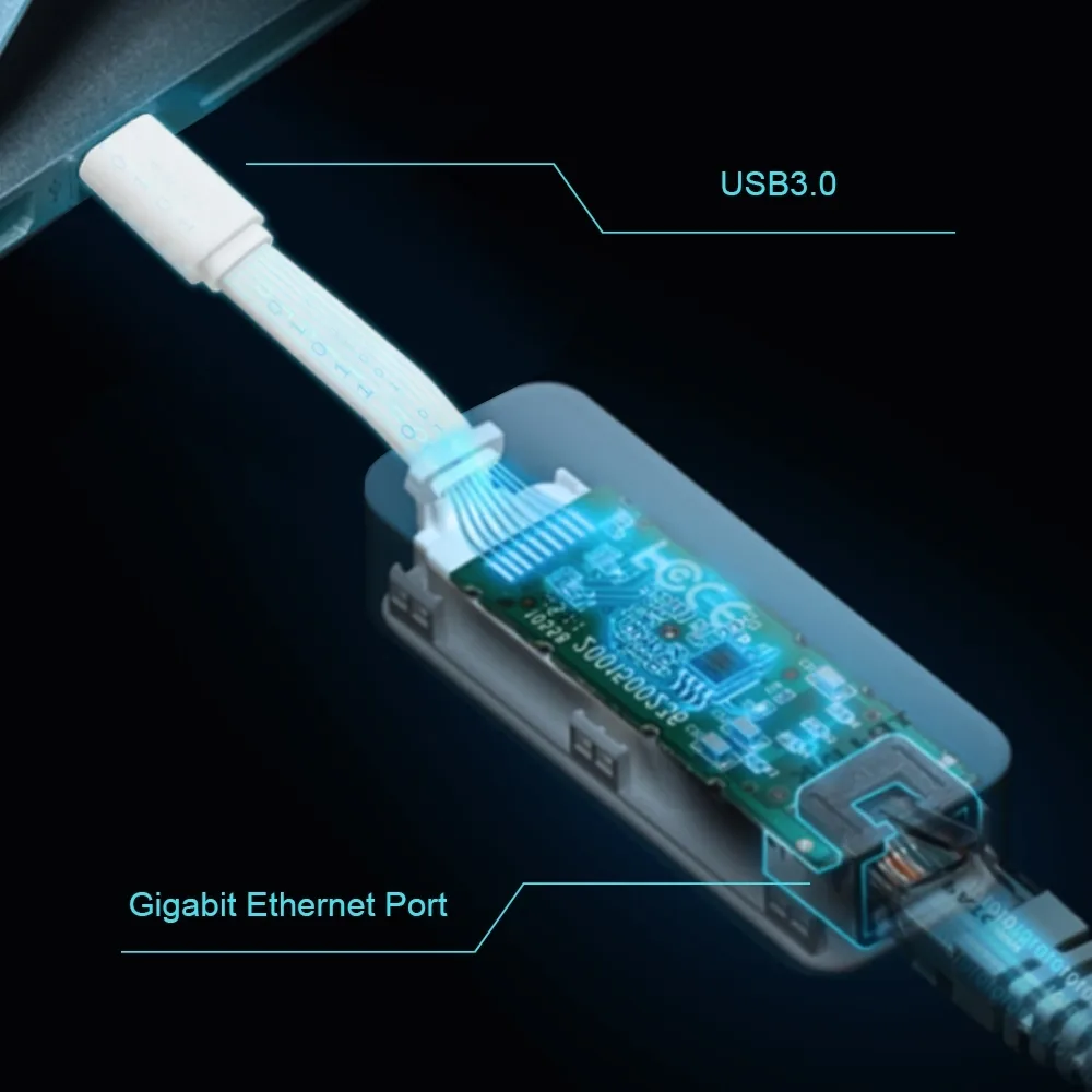 محوّل شبكة TP-Link UE300C Gigabit USB-C — صورة 5