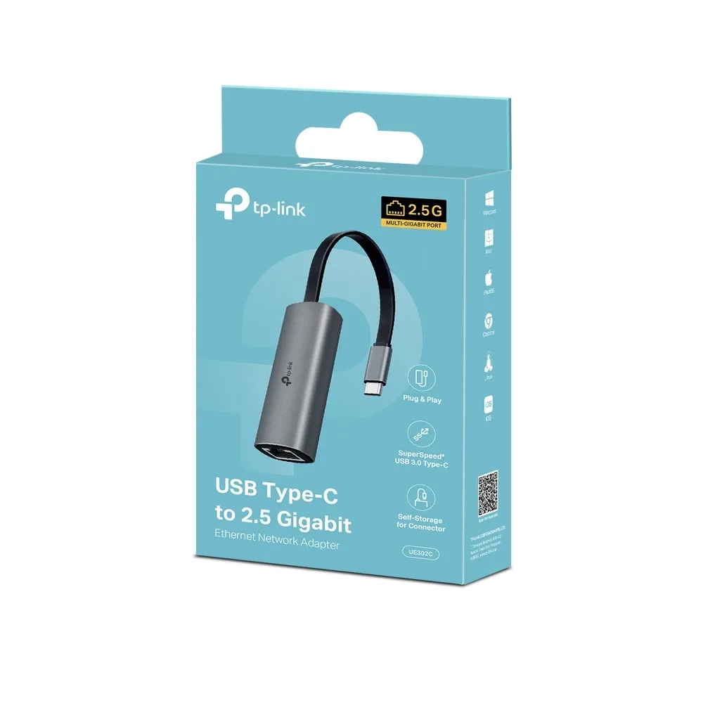 مقوّي شبكة TP-Link UE302C USB Type-C to 2.5 Gigabit — صورة 3